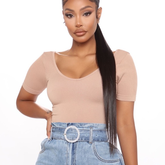 Fashion Nova Tops - Hard to Forget Me Top - Camel